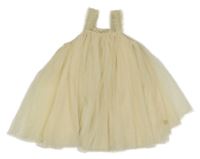 Smetanové tylové šaty 