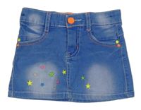 Modrá rifľová sukňa s hviezdičkami MINIM MAX