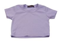 Levandulové rebrované crop tričko