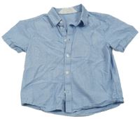 Modrá melírovaná košeľa H&M