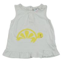 Biely top so želvičkou a mašličkou a volánikom Topomini