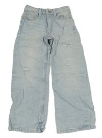 Světlemodré wide leg rifle s prošoupáním ZARA