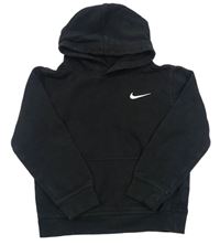 Čierna mikina s klokankou a logom s kapucňou Nike