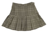 Béžovo-čierna kockovaná sukňa H&M