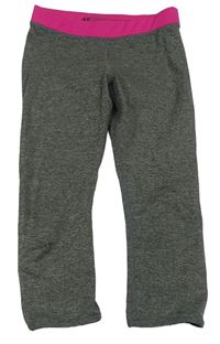 Tmavosivé melírované športové capri legíny H&M