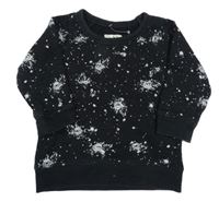 Čierna skvrnitá mikina so smajlíkmi Next