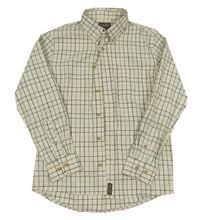 Světlebéžovo-zelená kostkovaná košile