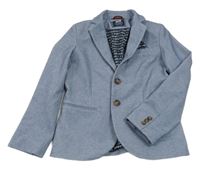 Modré melírované slavnostní sako