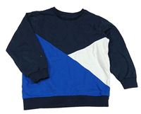 Tmavomodro-modro-biela mikina Studio