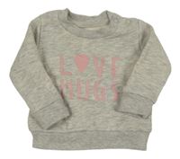 Sivá melírovaná mikina s nápisom Primark