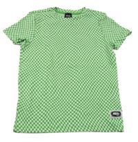 Zeleno-bílé kostkované tričko