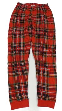Červeno-černo-barevné kostkované pyžamové kalhoty LC Waikiki
