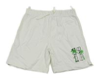 Biele bavlnené kraťasy s palmami a číslom C&A