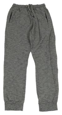 Tmavošedé melírované slim tepláky Next