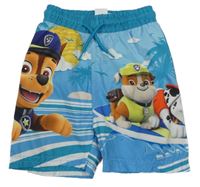Modré plážové kraťasy s Paw Patrol Nickelodeon
