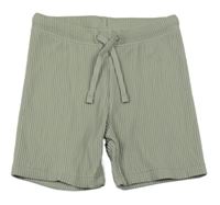 Zelenošedé rebrované kraťasy H&M