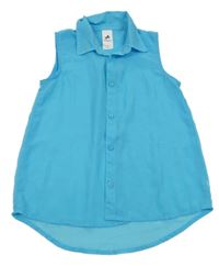 Azurová šifonová halenka C&A