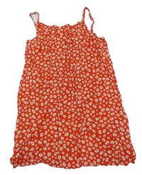 Červené kvetované ľahké šaty Primark