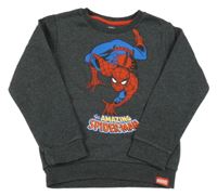 Antracitová melírovaná mikina so Spidermanem M&S