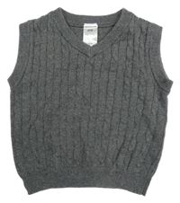Tmavosivá svetrová vesta H&M