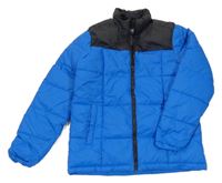 Modro-čierna šušťáková zimná bunda Jack & Jones