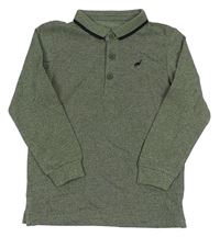 Khaki melírované polo triko Matalan