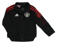Černá sportovní funkční propínací mikina - Manchester united Adidas