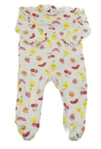 Bílý overal s barevným ovocem 