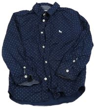 Tmavomodrá bodkovaná á košeľa H&M