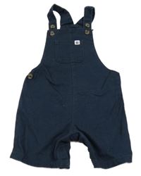 Tmavomodré laclové plátěné kalhoty s nášivkou F&F