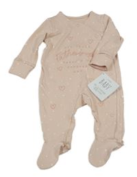 Nové - pudrový vzorovaný overal s nápisem George