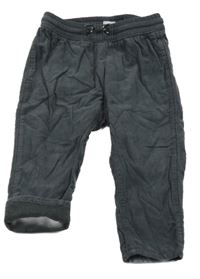 Tmavošedé podšité manšestráky H&M