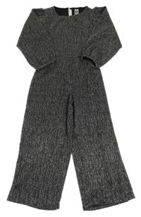 Černo-stříbrný kalhotový overal dunnes