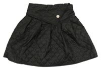 Čierna šušťáková kolová sukňa shein