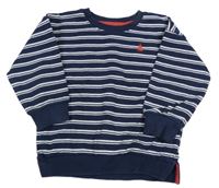 Tmavomodro-biela pruhovaná mikina Next