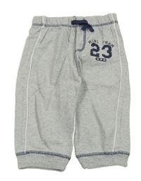 Šedé melírované tepláky s číslem George