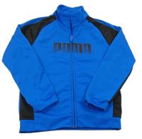 Modro-černá sportovní propínací mikina s logem Puma