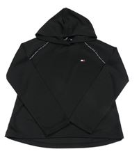 Černé sportovní triko s kapucí Tommy Hilfiger