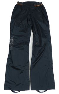 Černé nepromokavé funkční kalhoty Decathlon