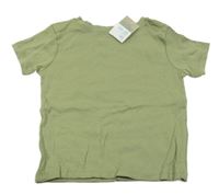 Nové - khaki žebrované tričko PRIMARK