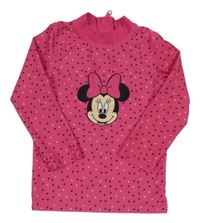 Ružové bodkovaná é UV tričko s Minnie Disney