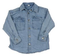 Světlemodrá riflová bunda s kapsami Tu