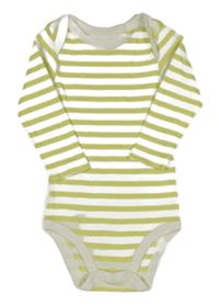 Bielo-zelené pruhované body Tchibo