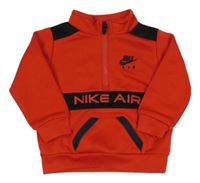 Červeno-čierna športová mikina s logom Nike Air