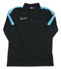Černo-modré funkční sportovní triko s logem Nike