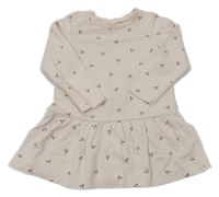 Smotanové teplákové šaty s třešněmi H&M