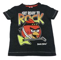 Tmavošedé melírované tričko - Angry Birds Next
