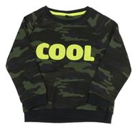 Kaki-tmavomodrá army mikina s nápisom Kiki&Koko