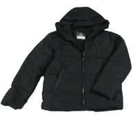 Černá šusťáková zimní bunda s kapucí George