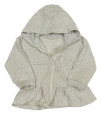 Svetlosivá melírovaná prepínaci mikina s kapucňou Matalan